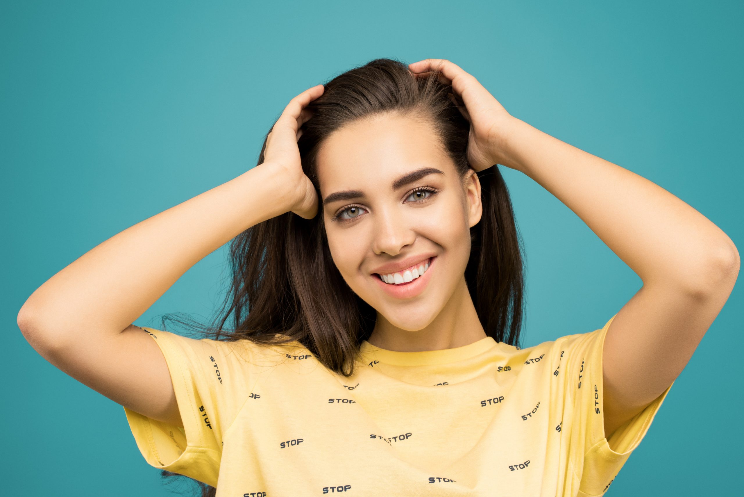 Beautiful keratin-treated hair